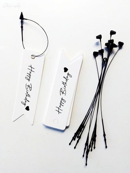 Geschenkanhänger Happy Birthday schmal